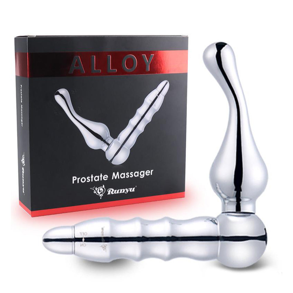 L Shaped Metal Vibrating Prostate Massager