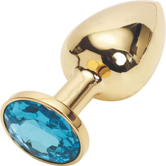 Metallic Gold Butt Plug with Diamond