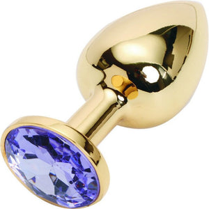Metallic Gold Butt Plug with Diamond