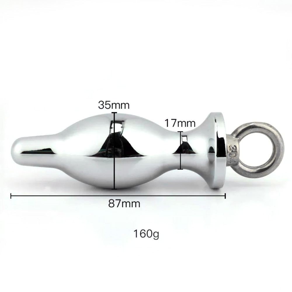 Weighted Butt Plug with Removable Pull Ring