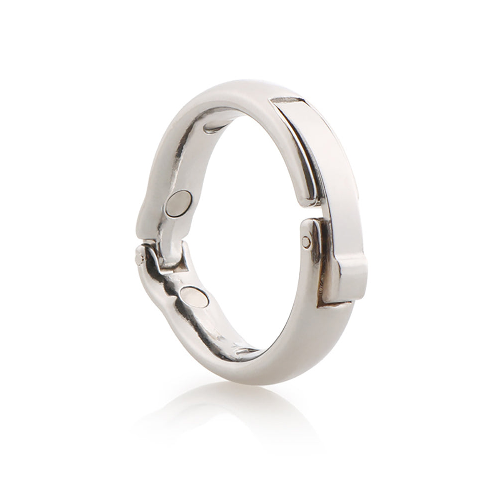 Stainless Steel Magnetic Penis Ring with Buckle (Multiple Sizes)