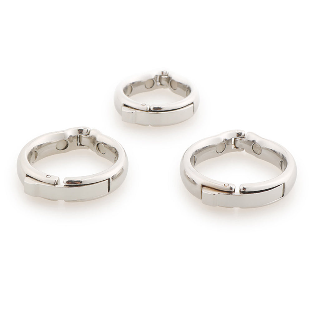 Stainless Steel Magnetic Penis Ring with Buckle (Multiple Sizes)