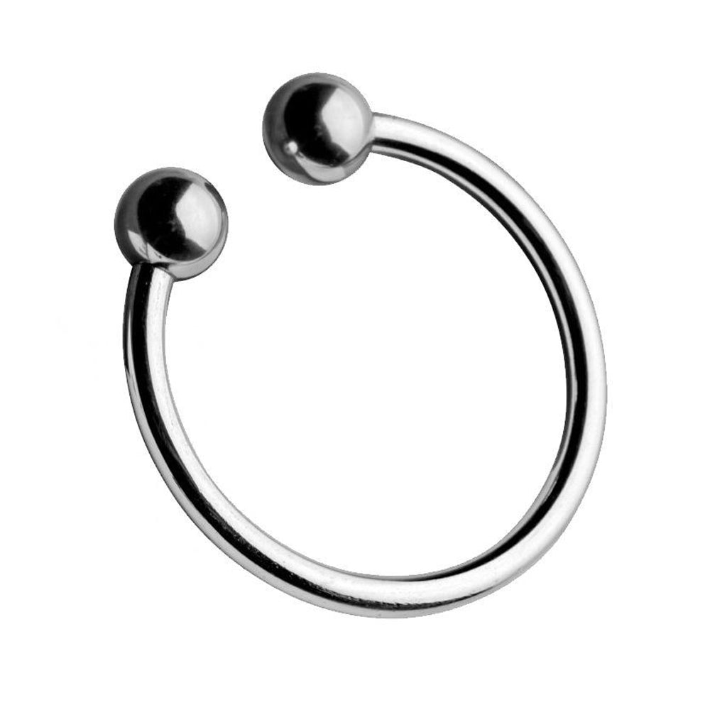 Stainless Steel Dual Ball Penis Ring (Multiple Sizes)