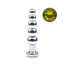 Load image into Gallery viewer, Metallic Beaded Butt Plug with Diamond