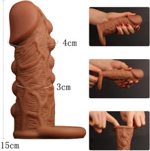 Load image into Gallery viewer, Bumpy Goodness Penis Extension Sleeve with Ball Loop