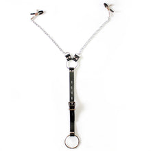 Load image into Gallery viewer, Adjustable Nipple Clamps and Cock Ring Chain Set