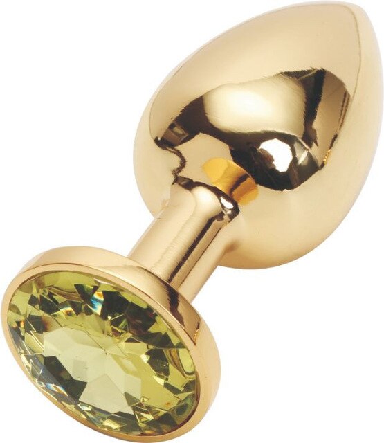 Metallic Gold Butt Plug with Diamond