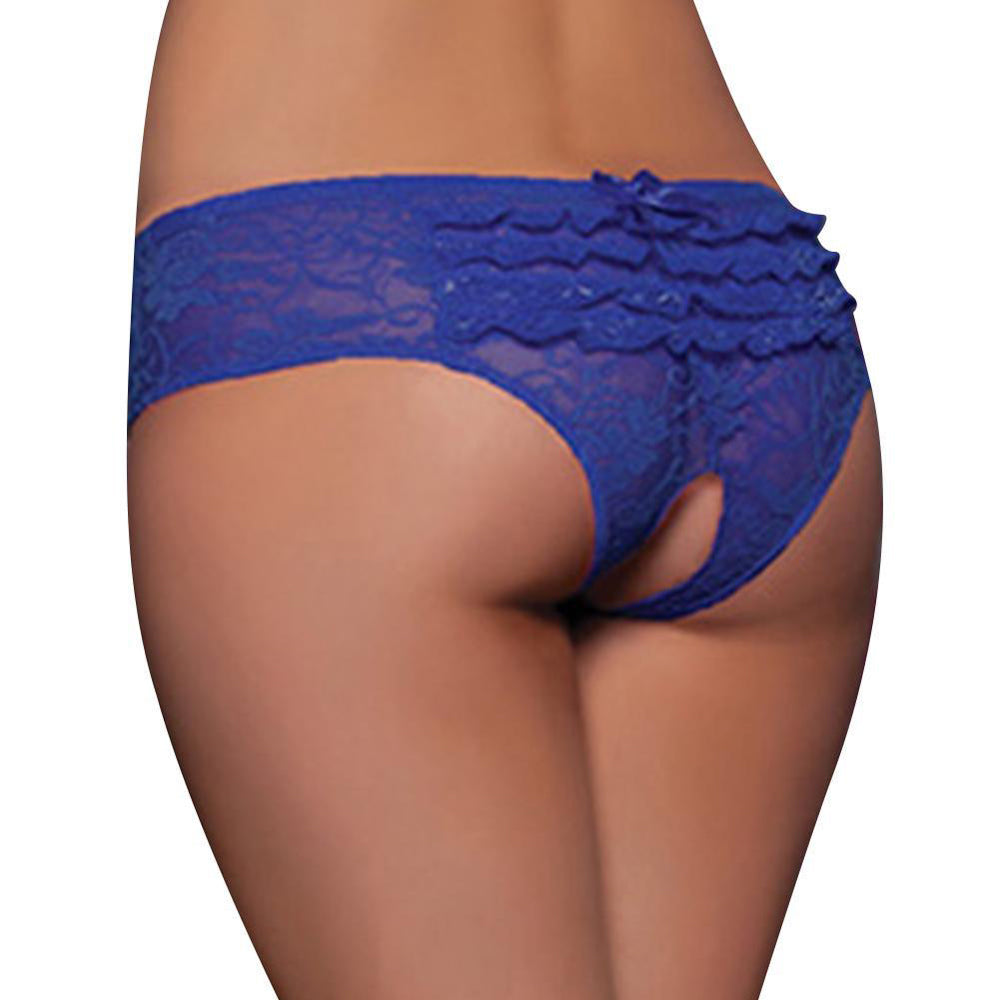 Lace Crotchless Hipster Panty