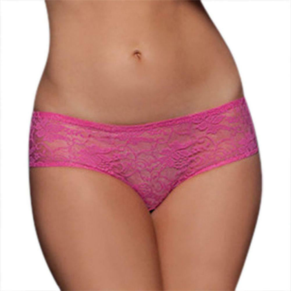 Lace Crotchless Hipster Panty