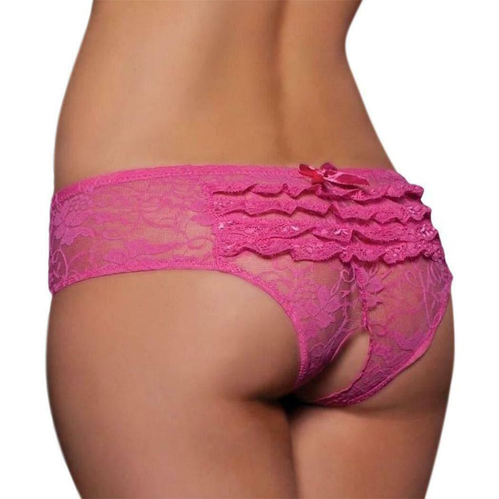 Lace Crotchless Hipster Panty