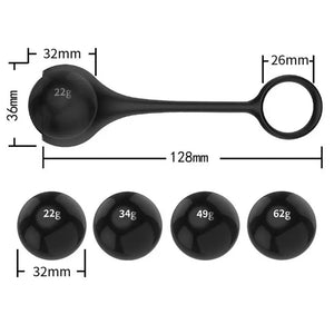 Stronger Glans Trainer Weighted Cock Ring, 5pc (Weight/Dumbells)