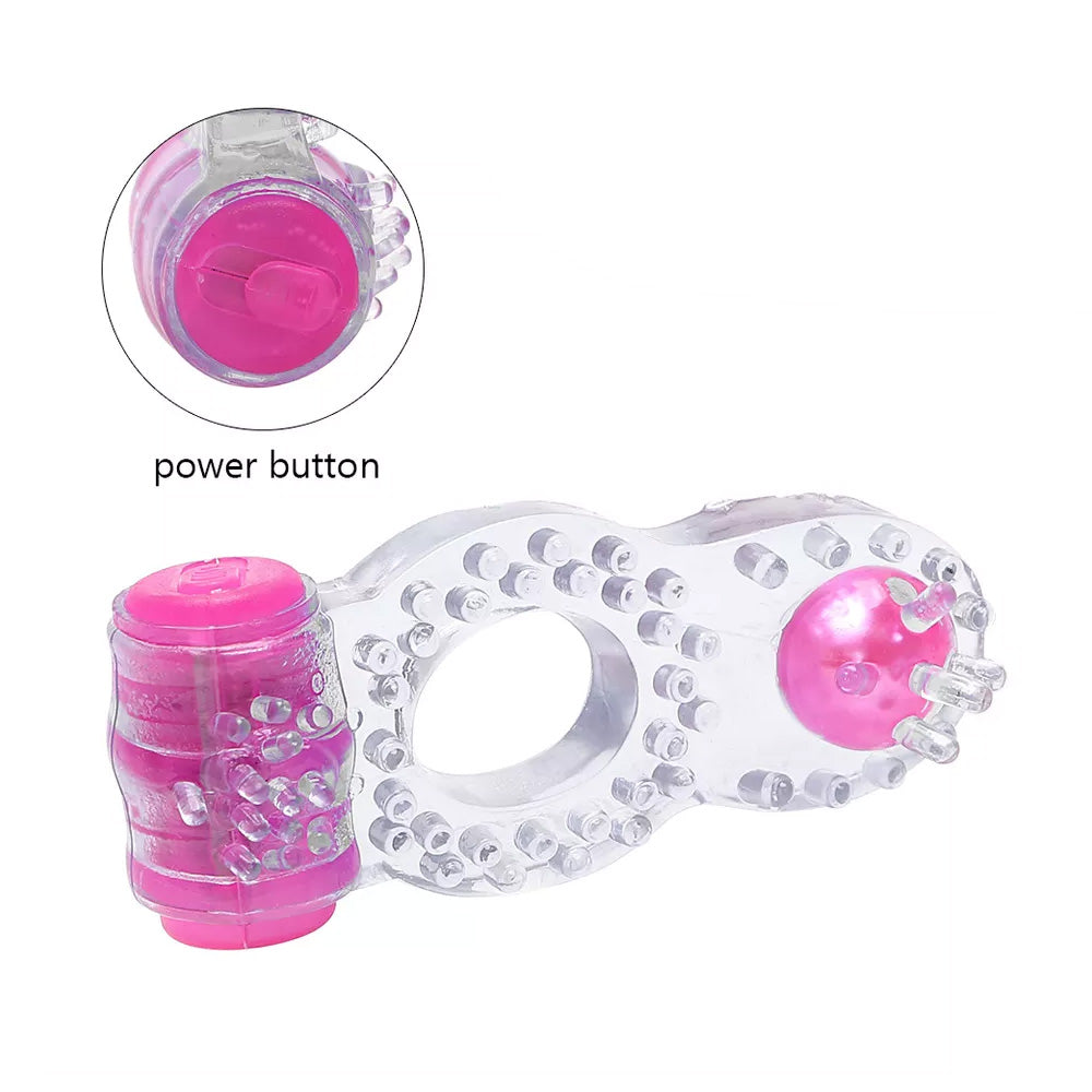 Vibrating Double Trouble Penis Ring