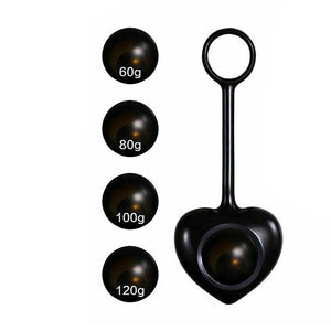 Stronger Glans Trainer Heart Weighted Cock Ring, 4pc (Weight/Dumbells)