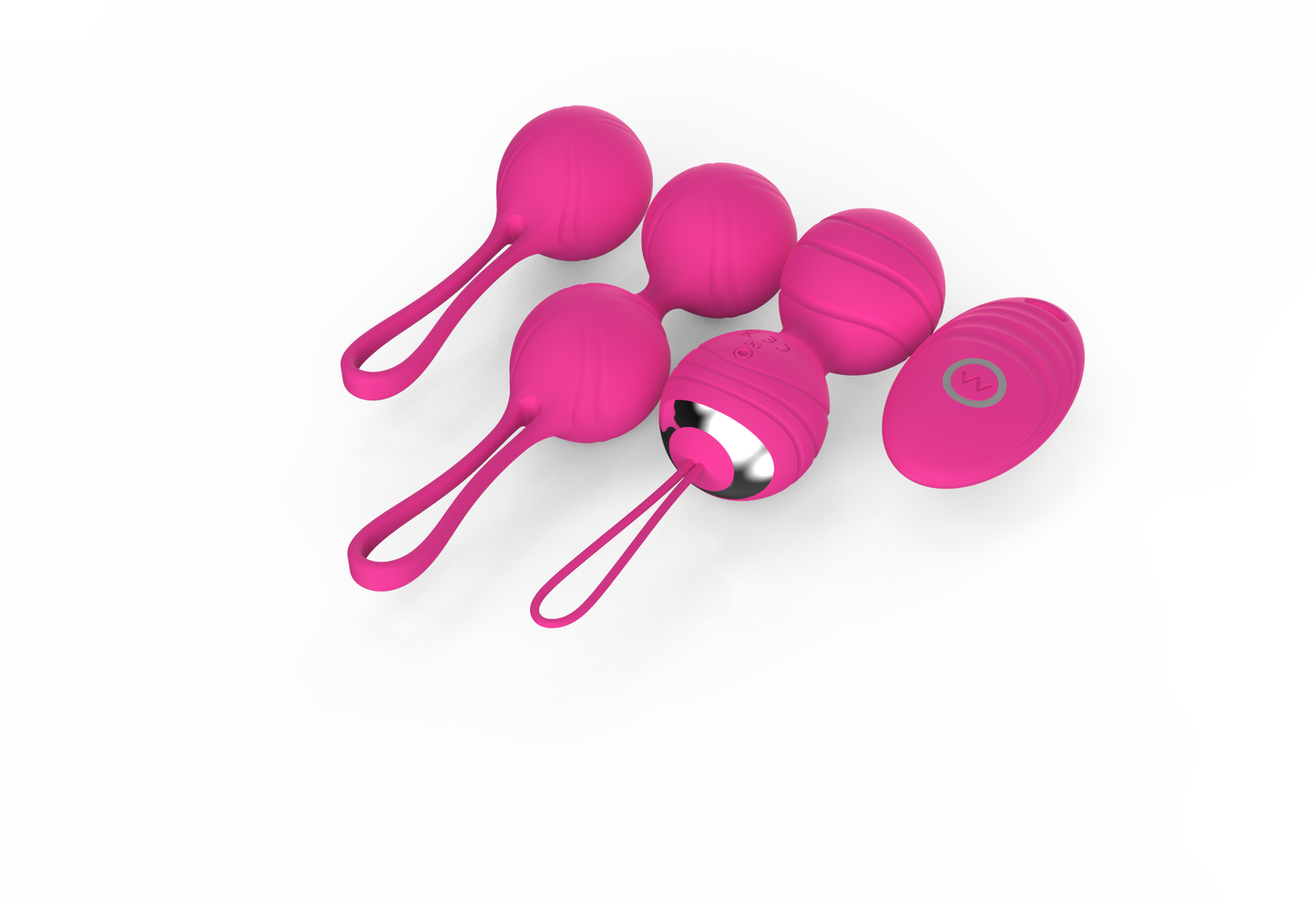 Vibrating Kegel Ball Kit with Remote, 3 pc, 10 function