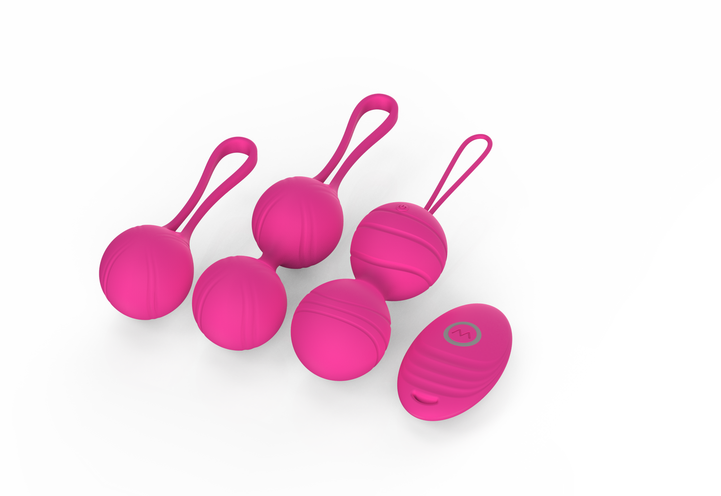 Vibrating Kegel Ball Kit with Remote, 3 pc, 10 function