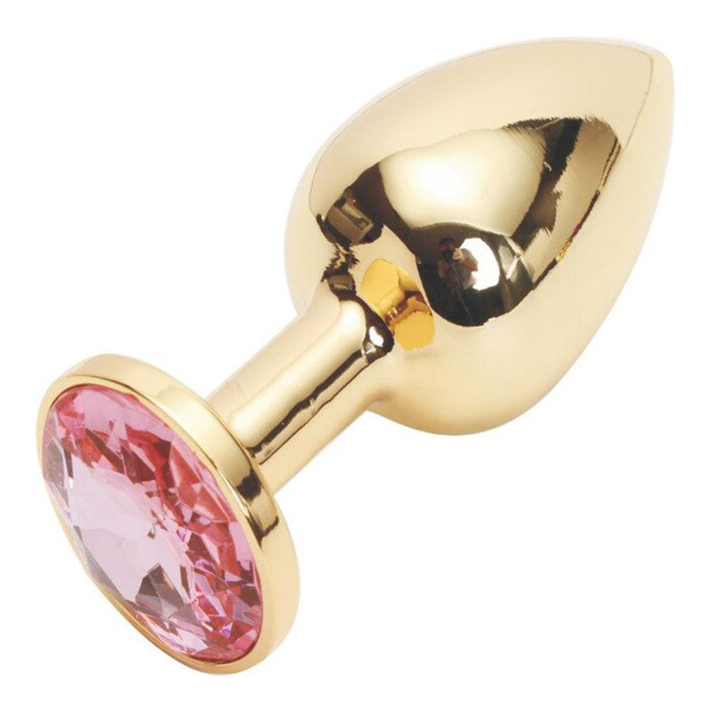 Metallic Gold Butt Plug with Diamond