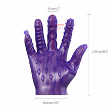 Load image into Gallery viewer, Finger Textured Mastubating Glove (6 Stimulating Textures)