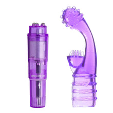 Load image into Gallery viewer, Pocket Rocket Vibrator with Curved G-Spot &amp; Clitoral Stimulating Attachment