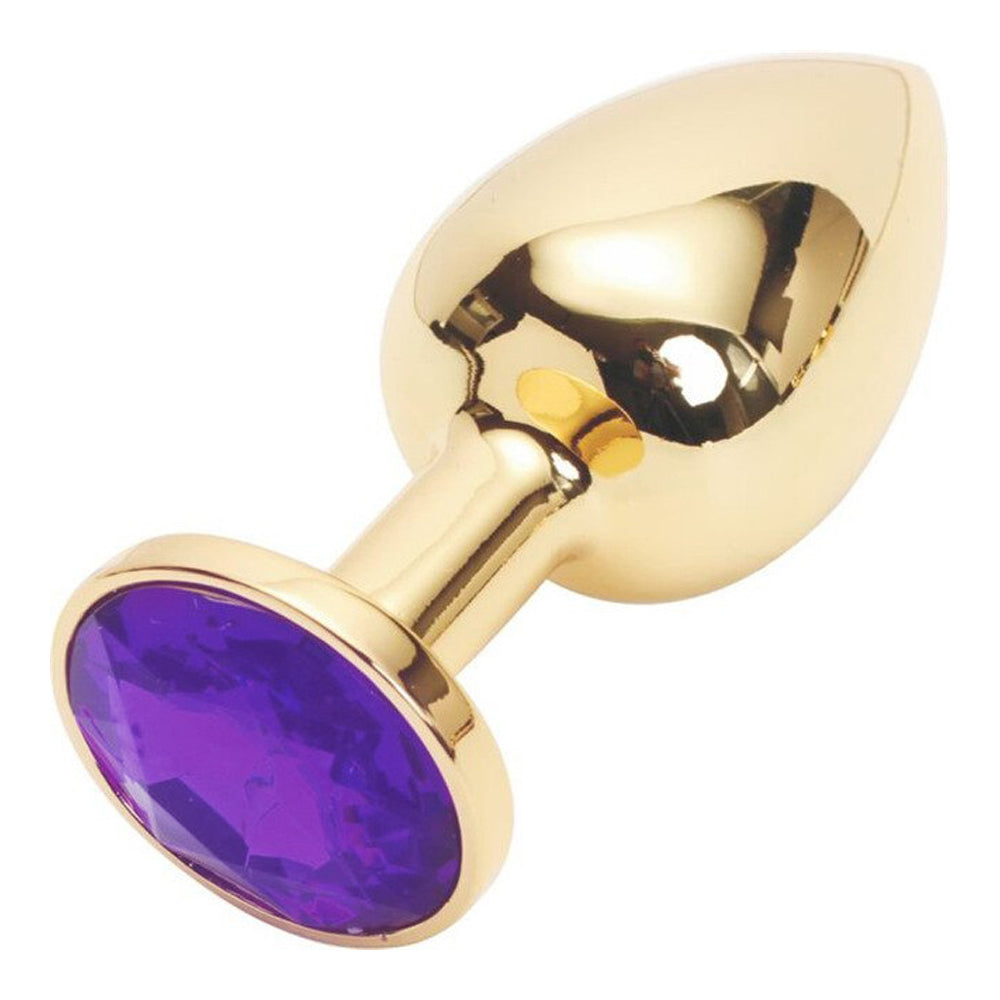 Metallic Gold Butt Plug with Diamond