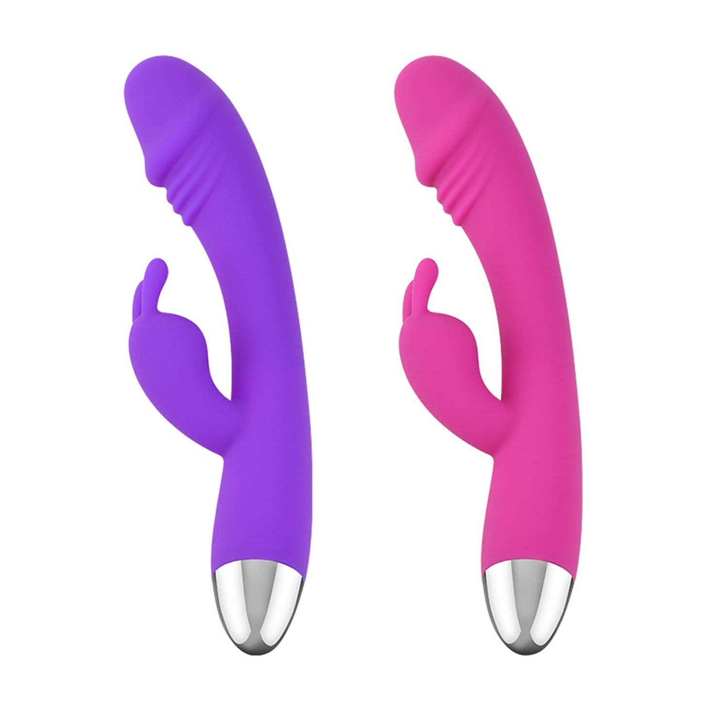 Realistic Curved Penis Rabbit Vibrator, 8 Function