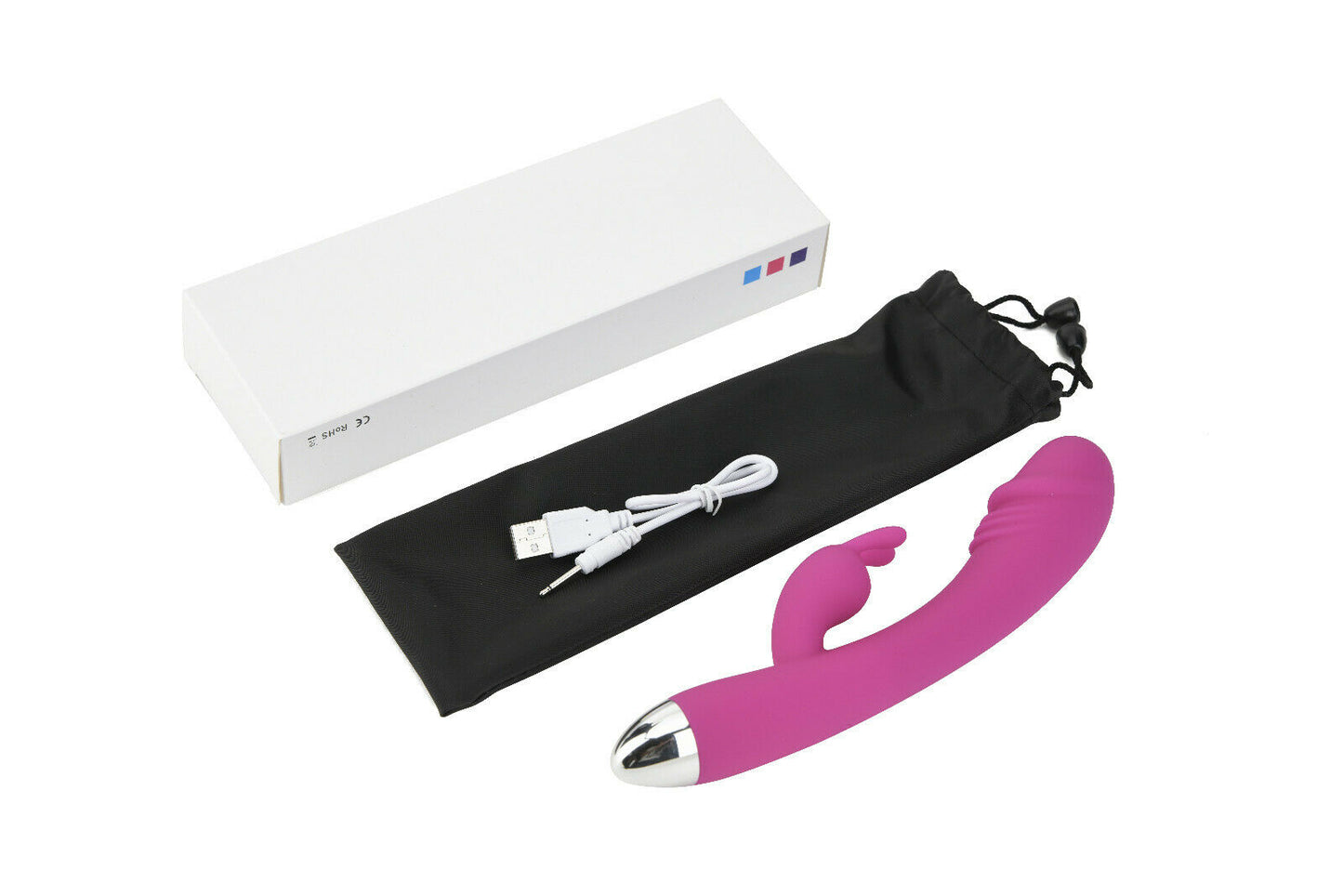 Realistic Curved Penis Rabbit Vibrator, 8 Function