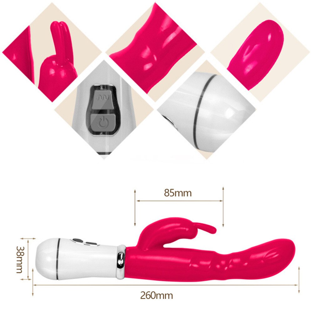 Smooth Rechargeable Rabbit Dildo 12 Function