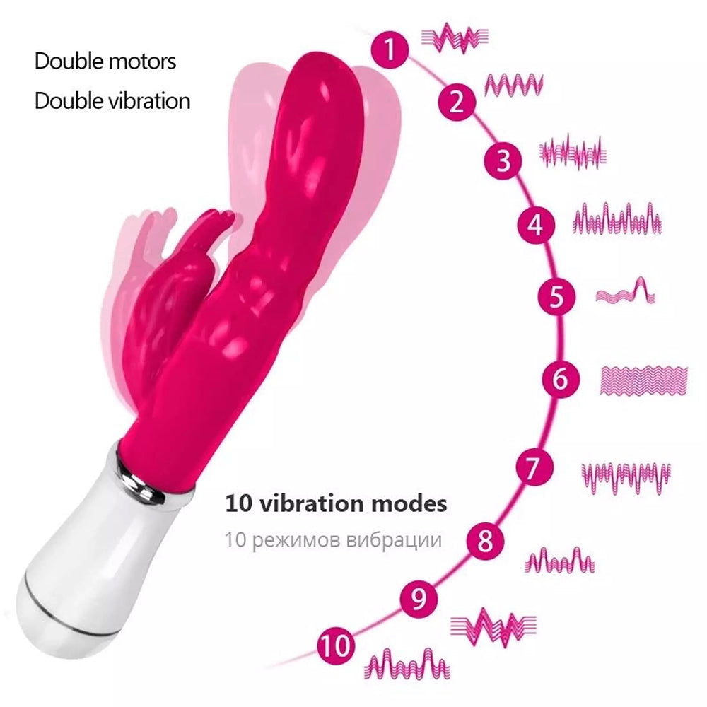 Smooth Rechargeable Rabbit Dildo 12 Function