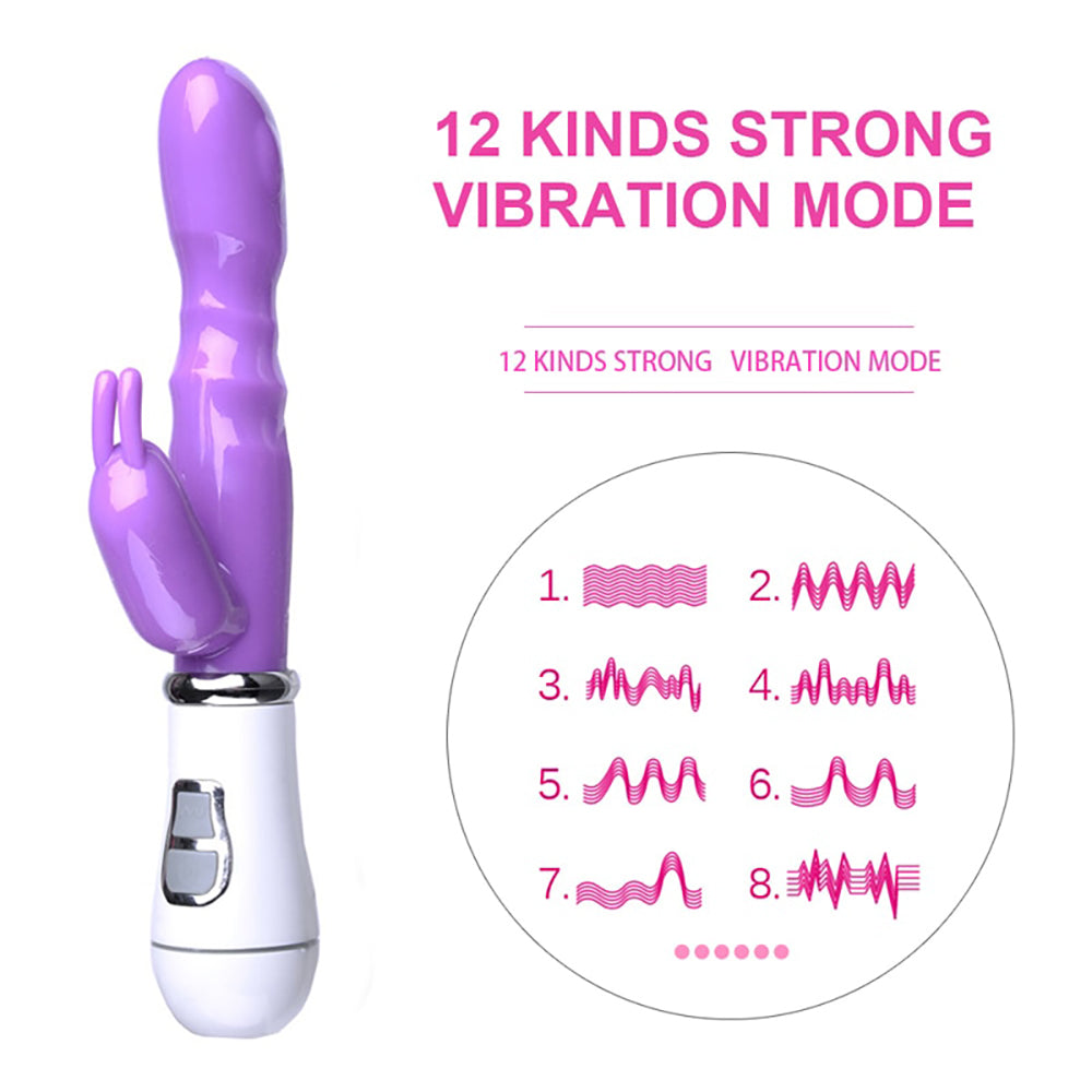 Smooth Rechargeable Rabbit Dildo 12 Function