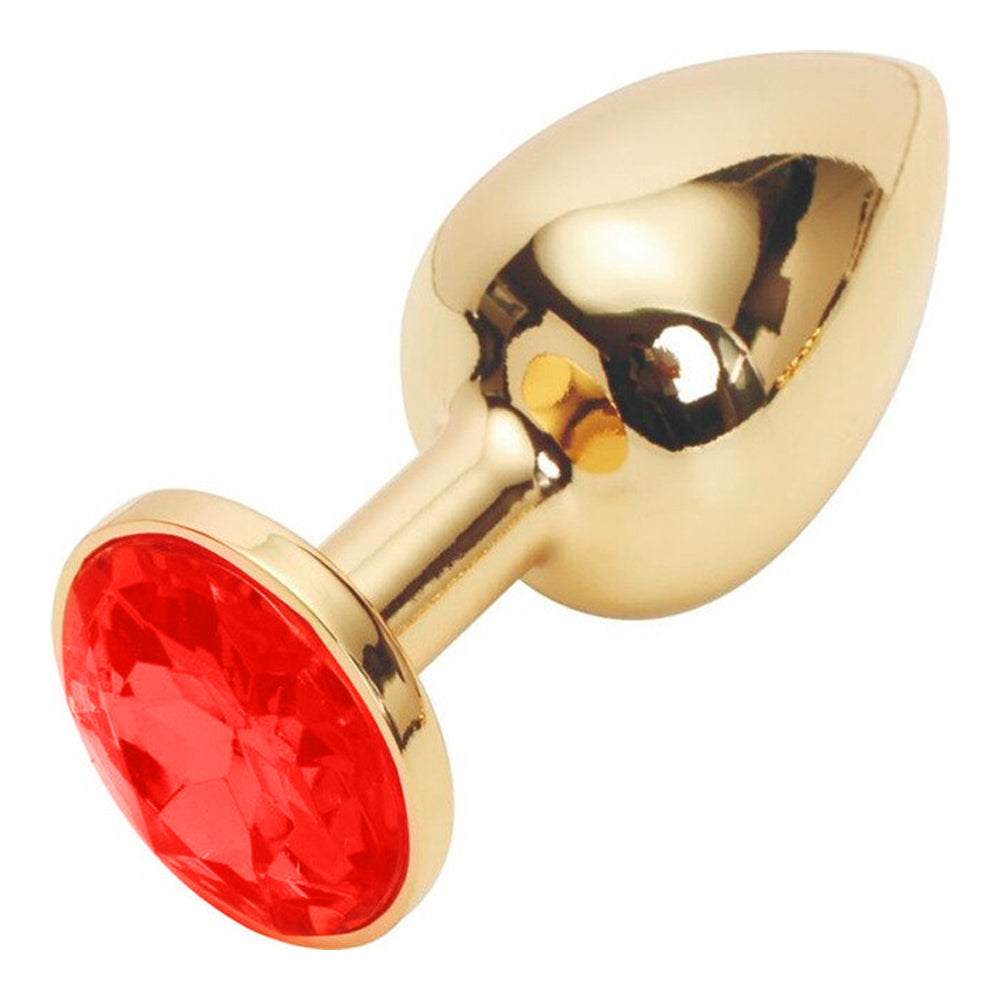 Metallic Gold Butt Plug with Diamond