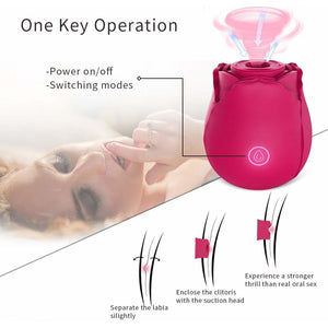 Rose Clitoral Suction Vibrator, 10 Function