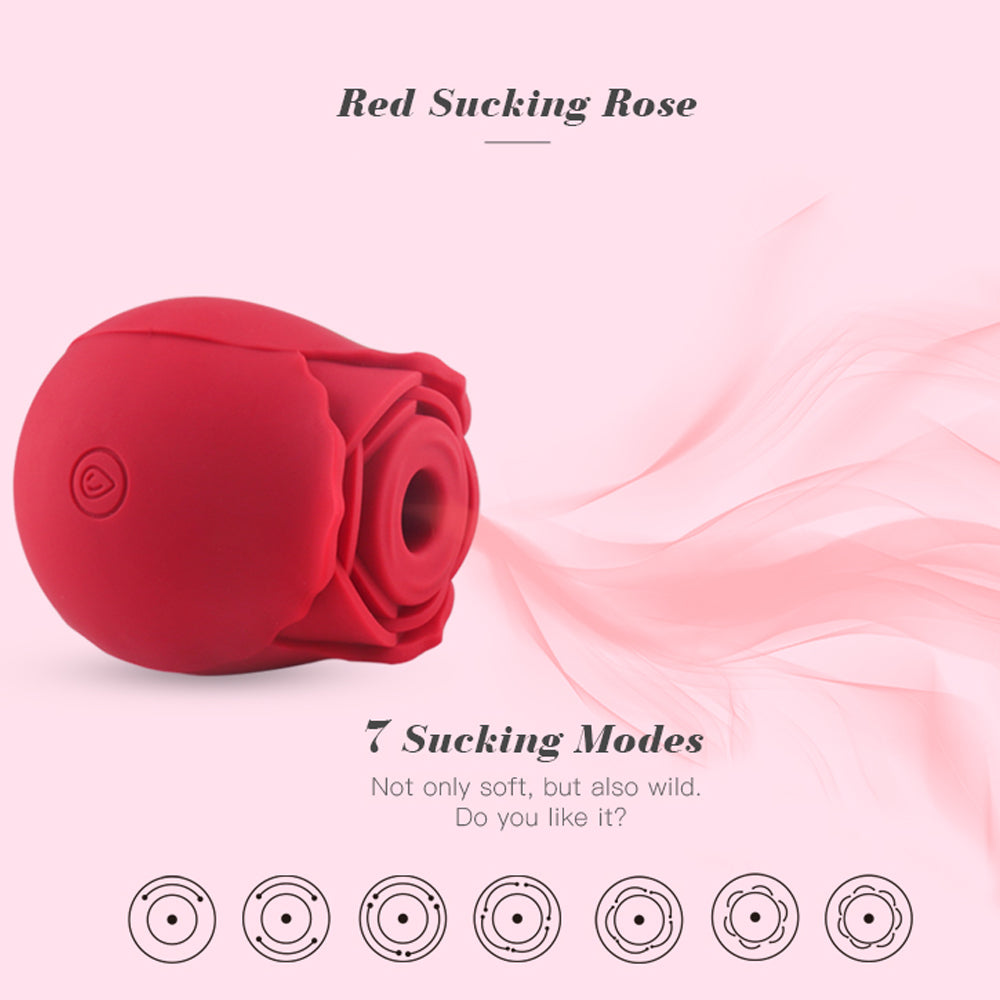 Rose Clitoral Suction Vibrator, 10 Function