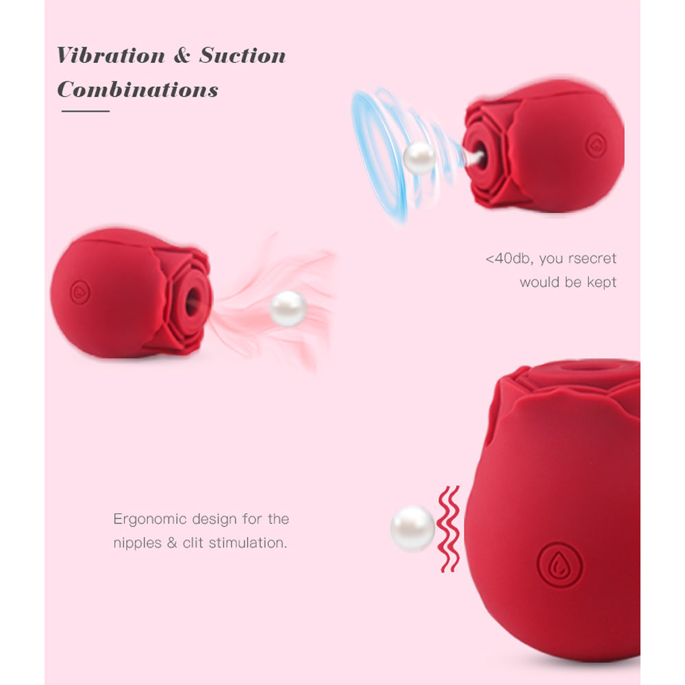 Rose Clitoral Suction Vibrator, 10 Function