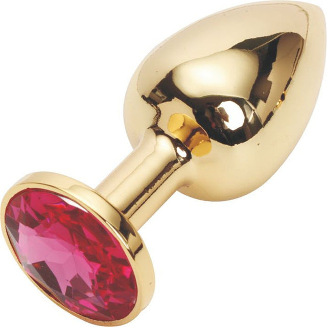 Metallic Gold Butt Plug with Diamond