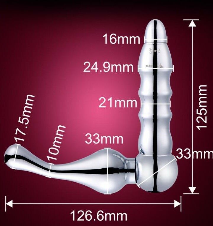 L Shaped Metal Vibrating Prostate Massager