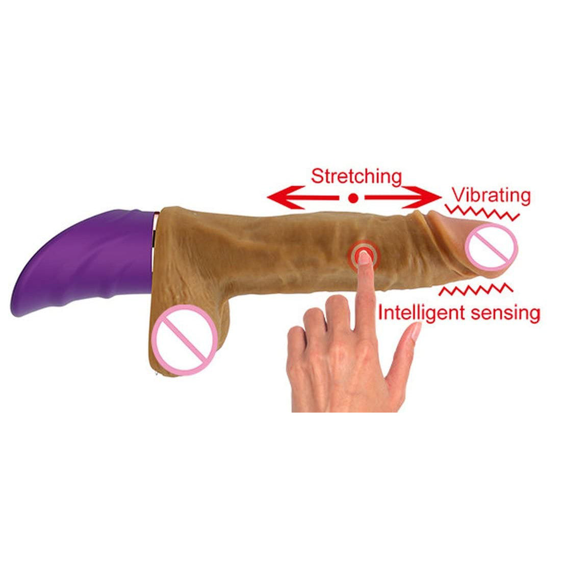 Intelligent Sensing Telescopic & Warming Thrusting Vibrator, 5 Function