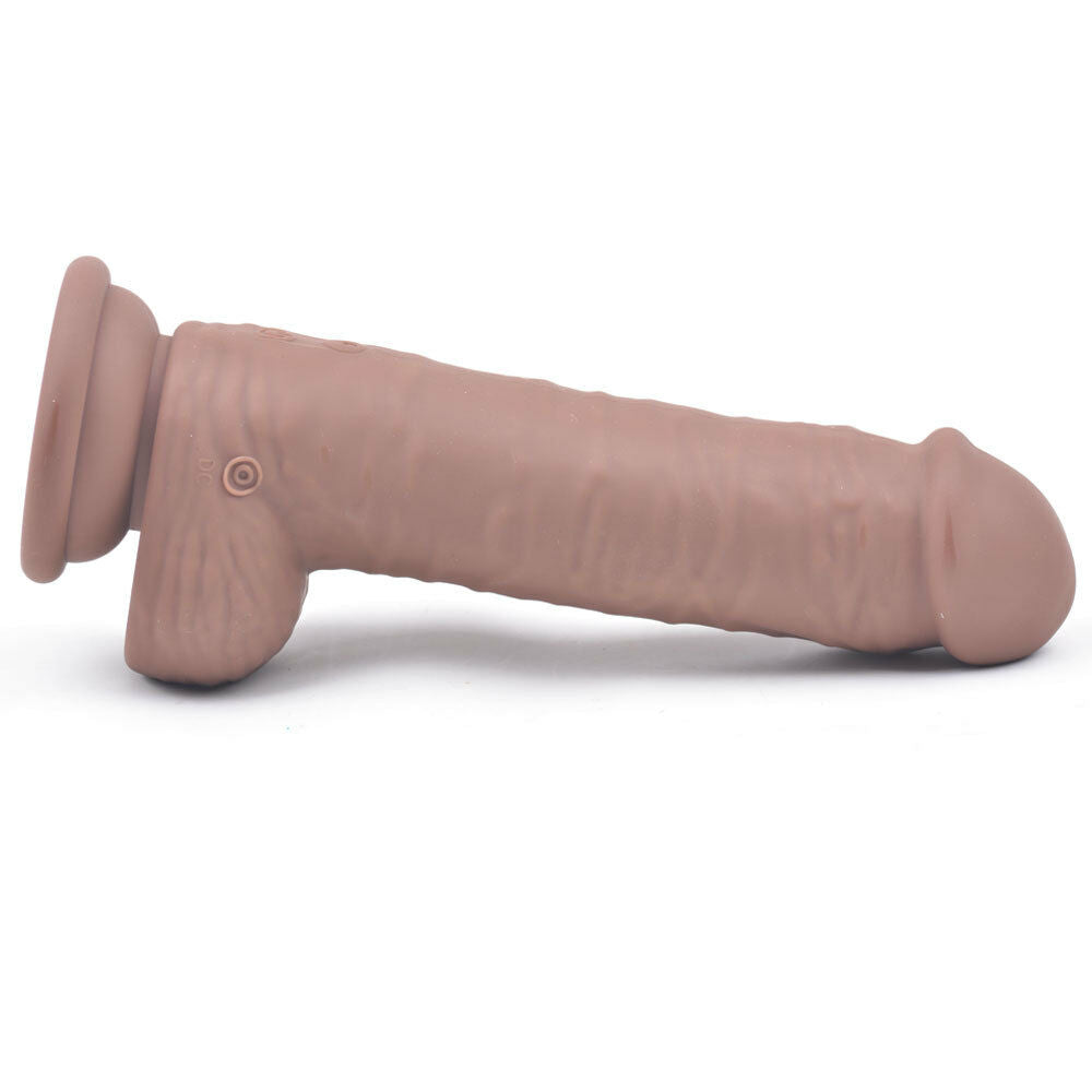 Sunction Cup Vibrating/Rotating Dildo 8 inch 10 Function