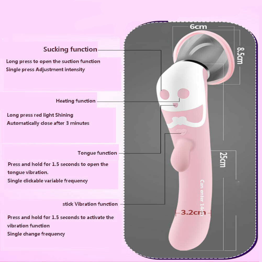 Rechargeable Tongue & Suction Vibrator, 12 Speed