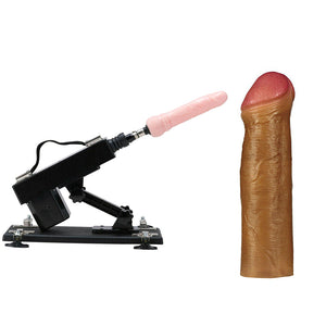 Automatic Sex Machine Gun with Dildo & Penis Extension Sleeve Attachment