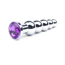 Load image into Gallery viewer, Metallic Beaded Butt Plug with Diamond