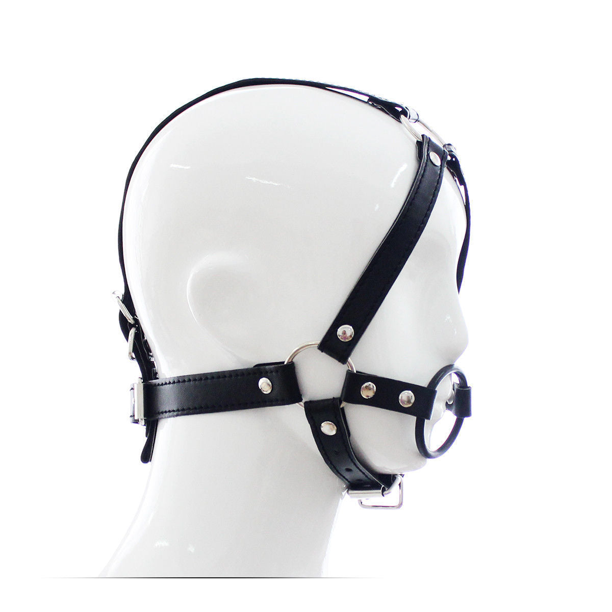 Faux Leather Open Mouth Ring Gag