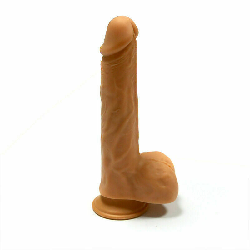 Thrusting & Vibrating Dildo with Warming Function, 8 inch, 7 Function