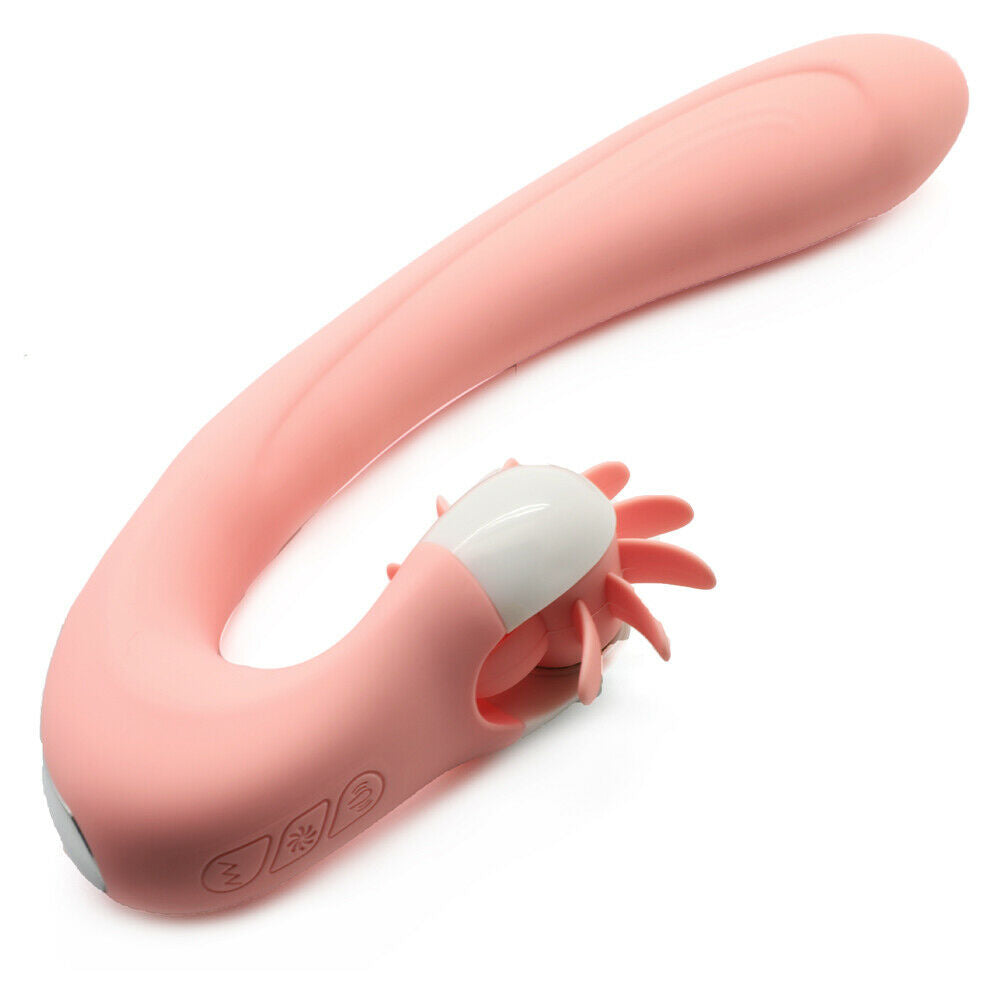 Silicone Vibrator with Heating and Oral Sex Simulator, 20 Function