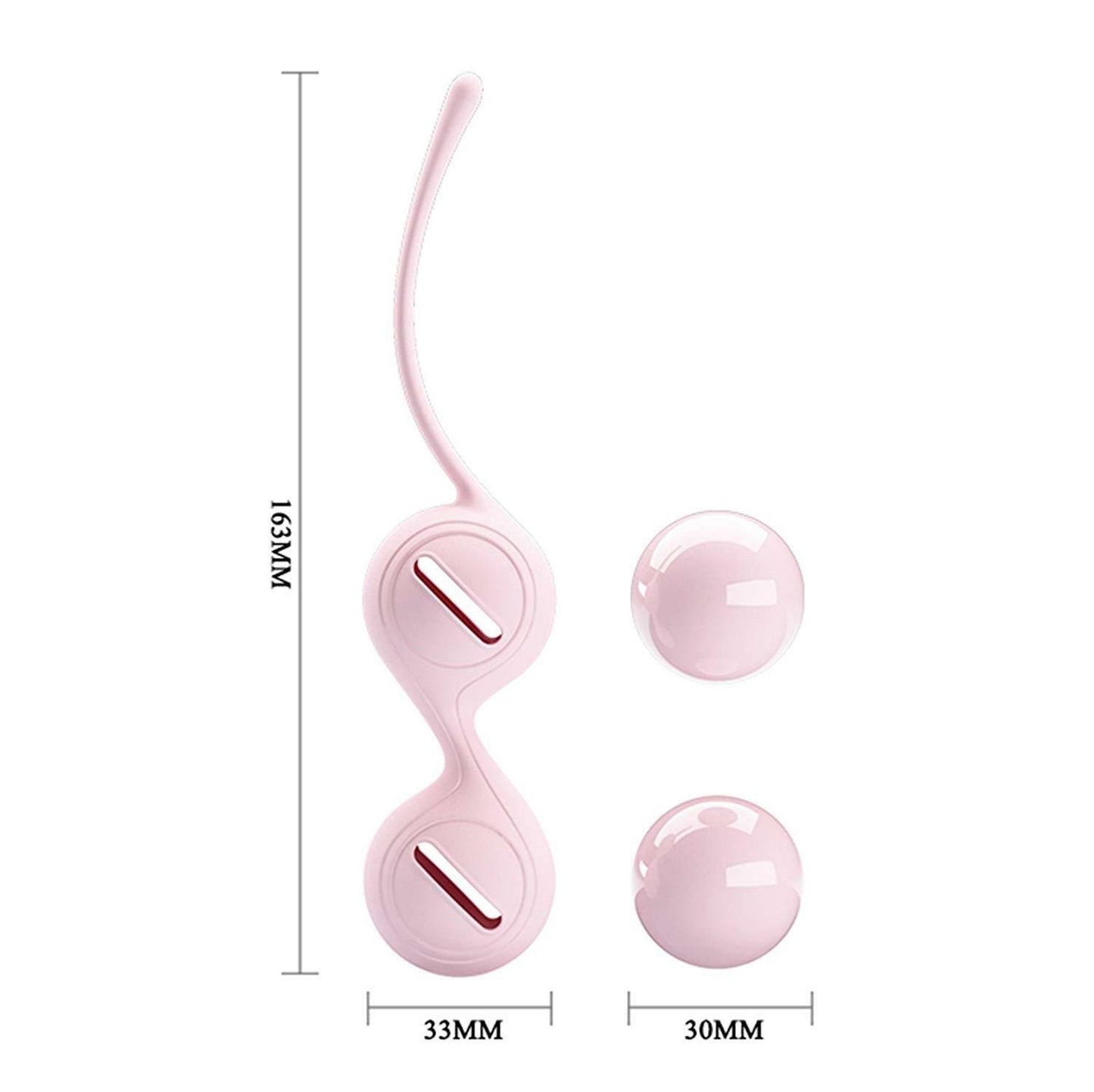 Silicone Kegel Balls, 39g each