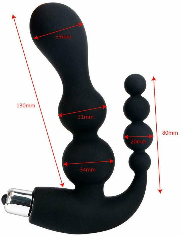 Double Penetration Vibrating Anal Beads, 10 Function