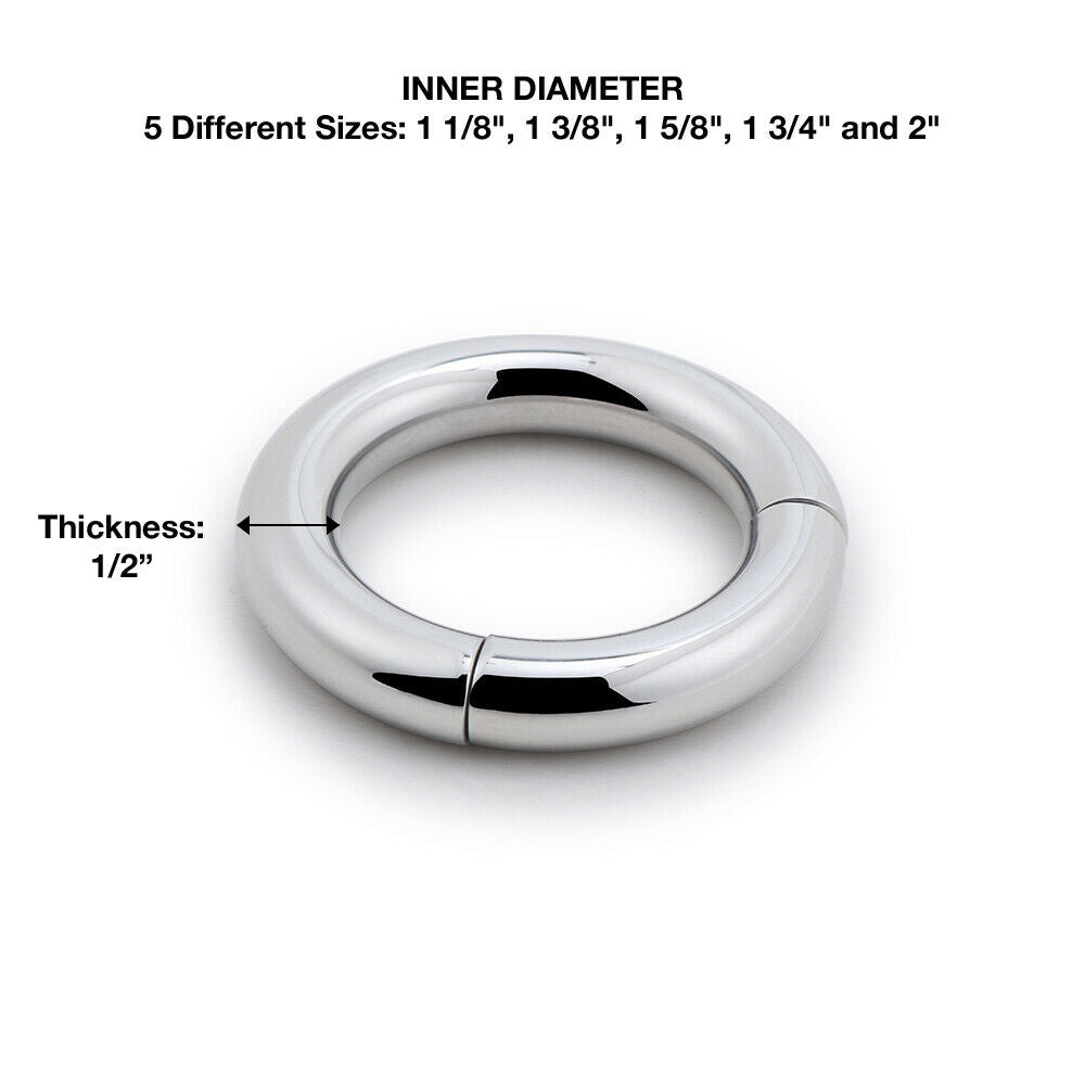 Stainless Steel Magnetic Penis Ring (Multiple Sizes)