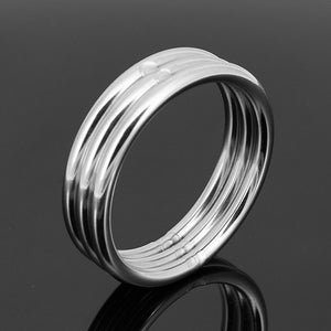 Stainless Steel Triple Ball Stretcher Cock RIng