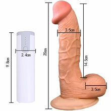 Load image into Gallery viewer, Vibrating Squirting 8 inch Dildo 4 Function