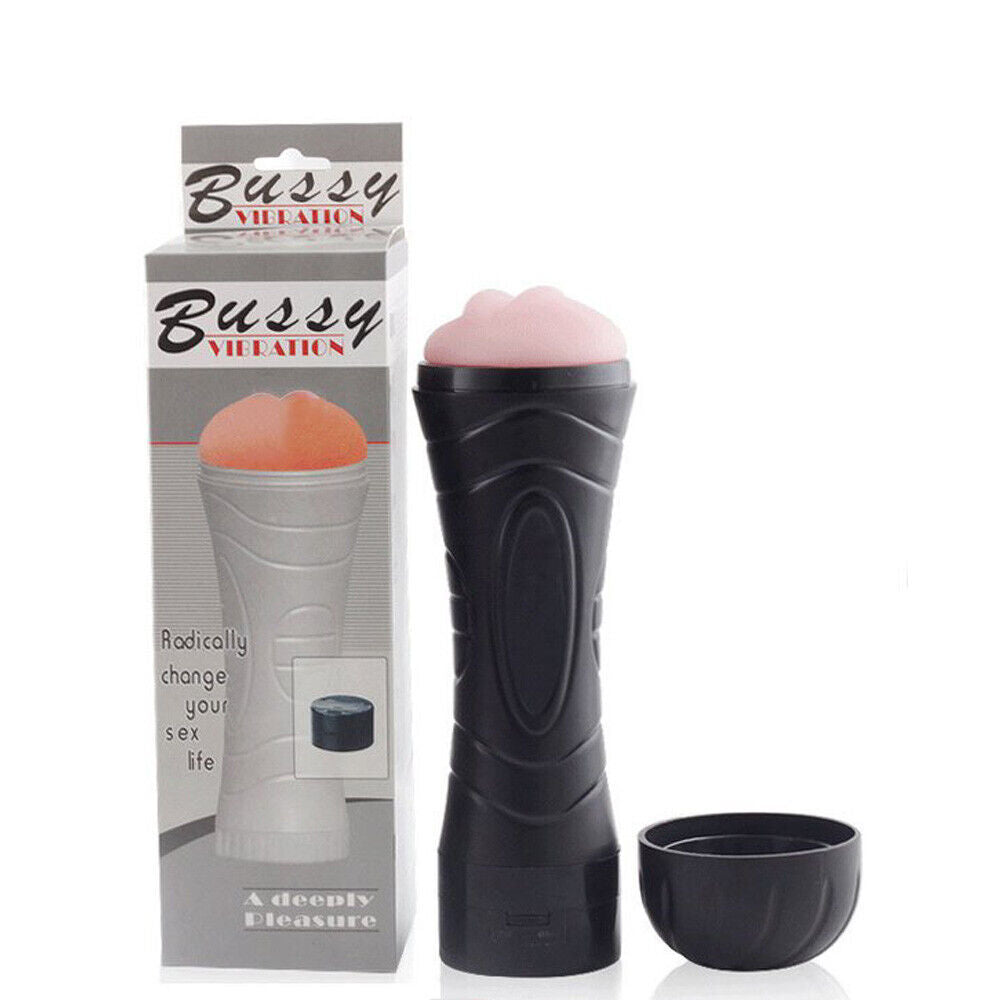 Realistic Vagina Vibrating Male Masturbator Cup