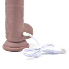 Load image into Gallery viewer, Sunction Cup Vibrating/Rotating Dildo 8 inch 10 Function