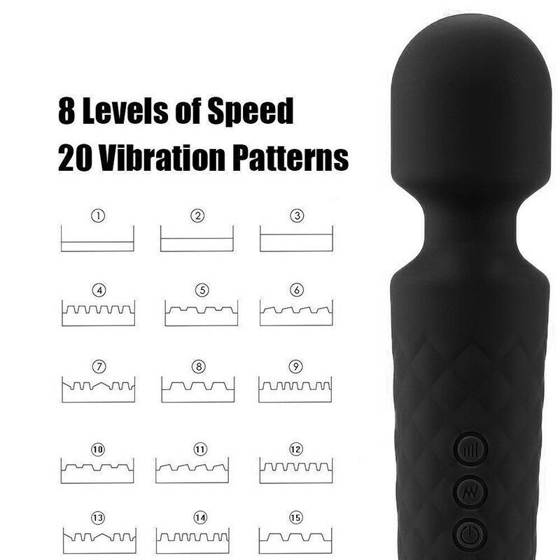 Rechargeable Massage Wand Vibrator 28 Function